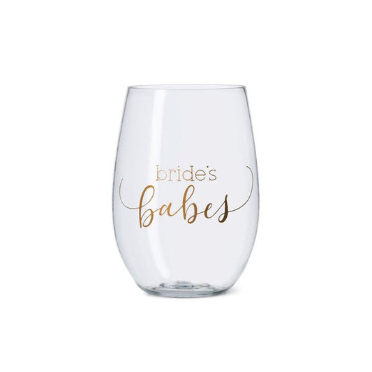 16 oz. Bride's Babes Plastic Wine Cup