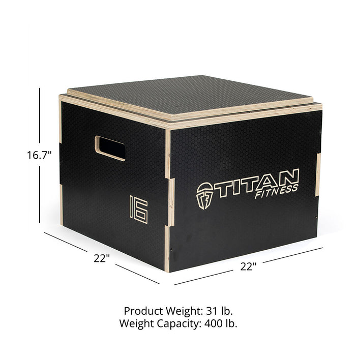 16" Stackable Wooden Plyo Box