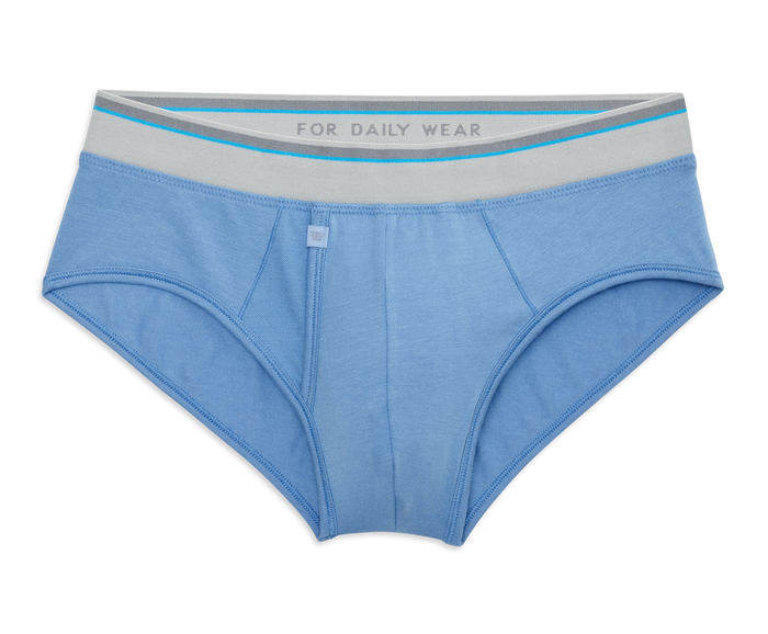 Chambray | Front view of 18-Hour Jersey Briefs in Chambray
