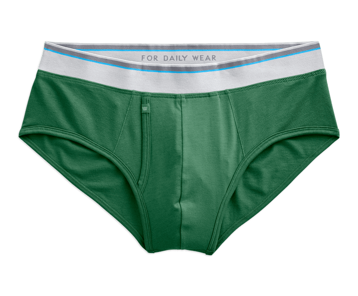 Rainforest | Front view of 18-Hour Jersey Briefs in Rainforest