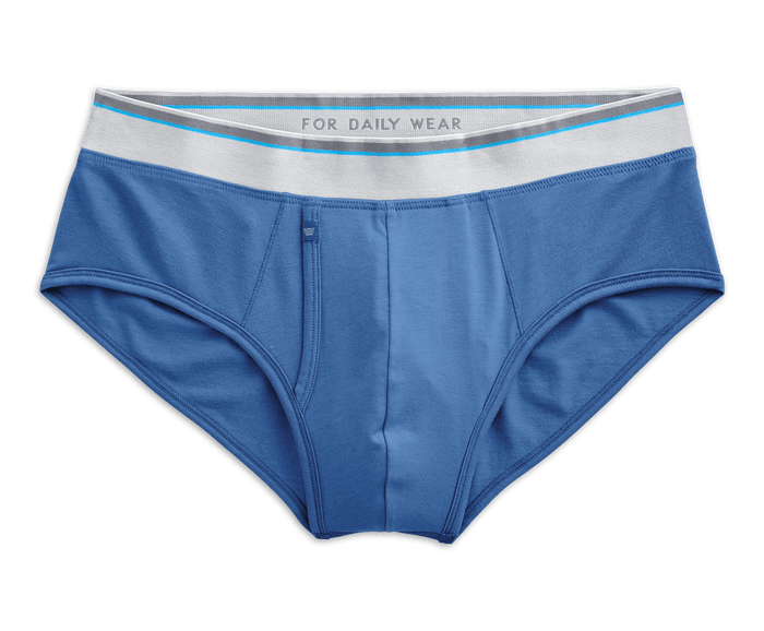 Strong Blue | Front view of 18-Hour Jersey Briefs in Strong Blue
