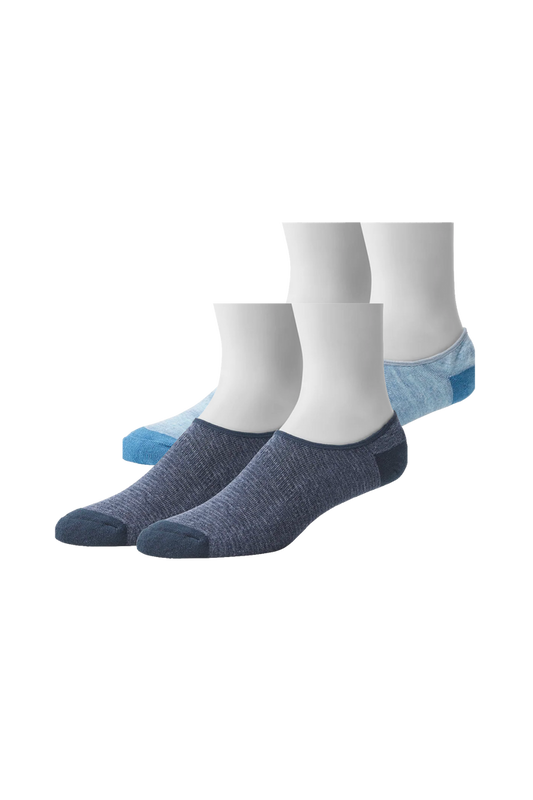 Indigo Marl / Sky Marl | 2-Pack Everyday No Show Sock in Indigo Marl / Sky Marl