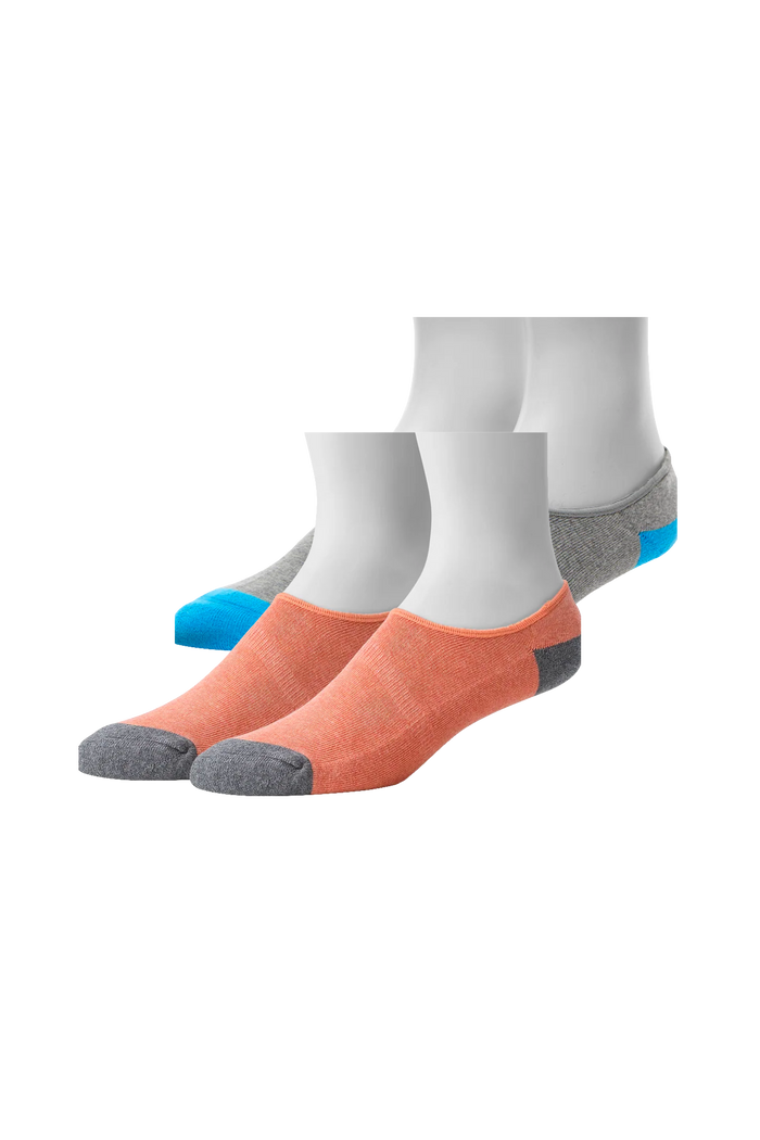 Punch Drunk / Grey Heather | 2-Pack Everyday No Show Sock in Punch Drunk / Grey Heather