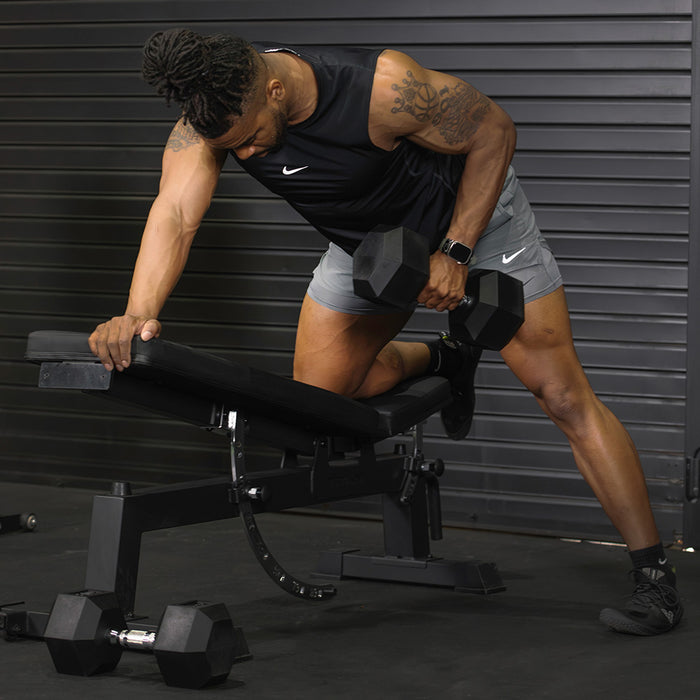 20 LB Rubber Hex Dumbbells