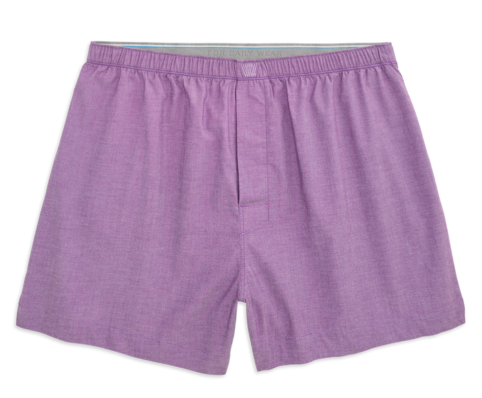 Front view of 24/7 Woven Boxer in Napa Crush Heather