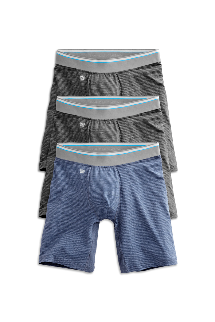Front view of 3-Pack AIRKNITˣ 8" Boxer Briefs in Fresh Classic
