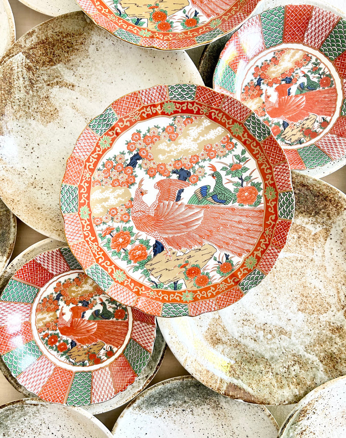 Historic Imari Low Salad Bowls S/2