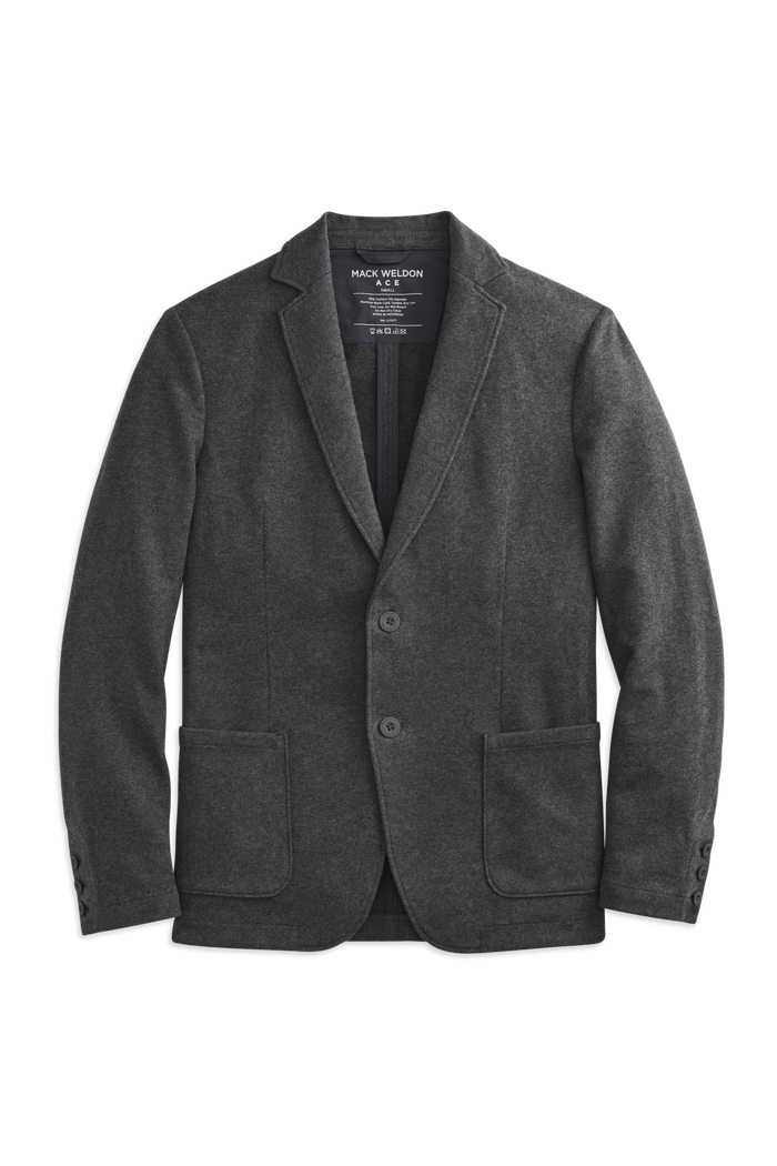 Charcoal Heather | Front view of ACE Blazer in Charcoal Heather