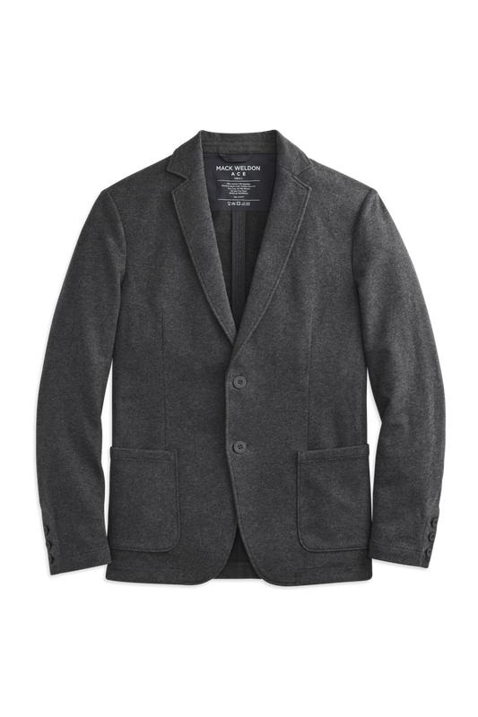 Charcoal Heather | Front view of ACE Blazer in Charcoal Heather
