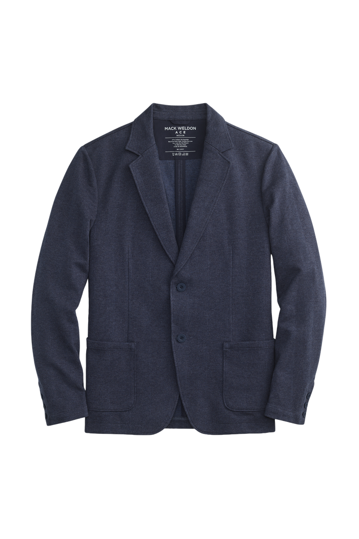 Navy Heather Herringbone / S
