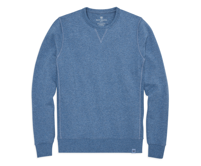 Gulfstream Heather | Front view of Ace Crew Neck Sweatshirt in Gulfstream Heather