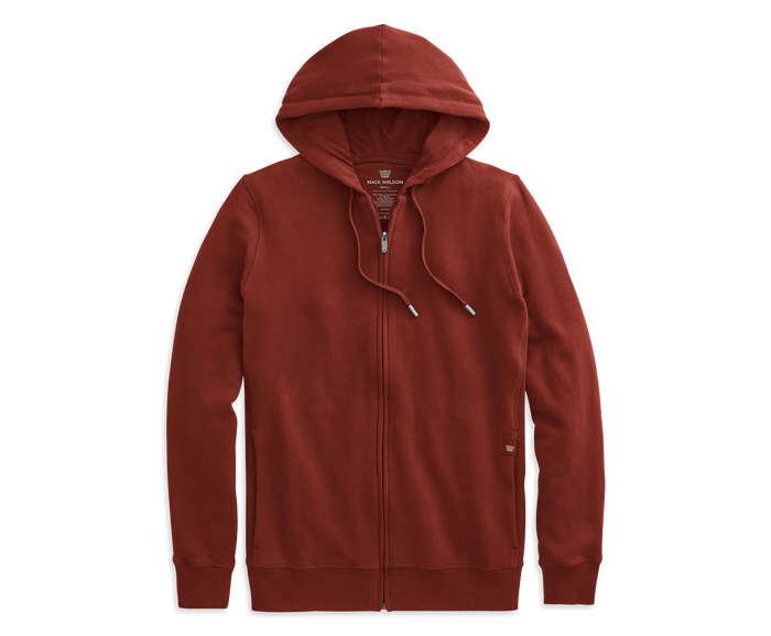 Bramble | Front view of Ace Full-Zip Hooded Sweatshirt in Bramble