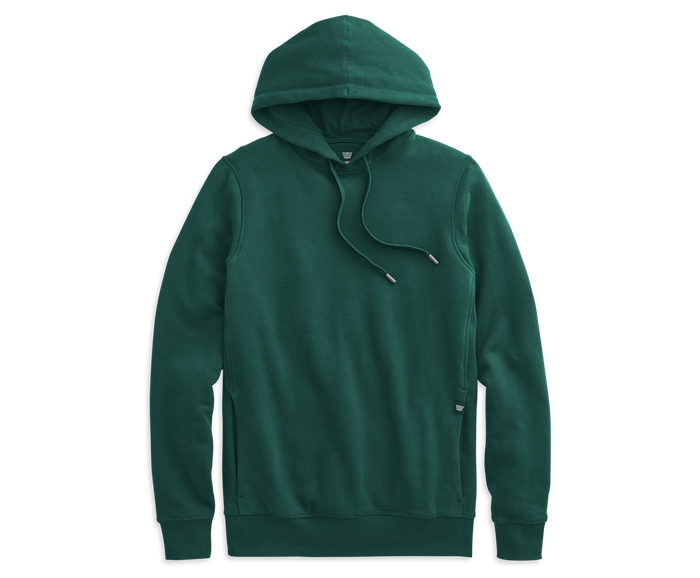 Midnight Pine | Front view of Ace Pullover Hooded Sweatshirt in Midnight Pine