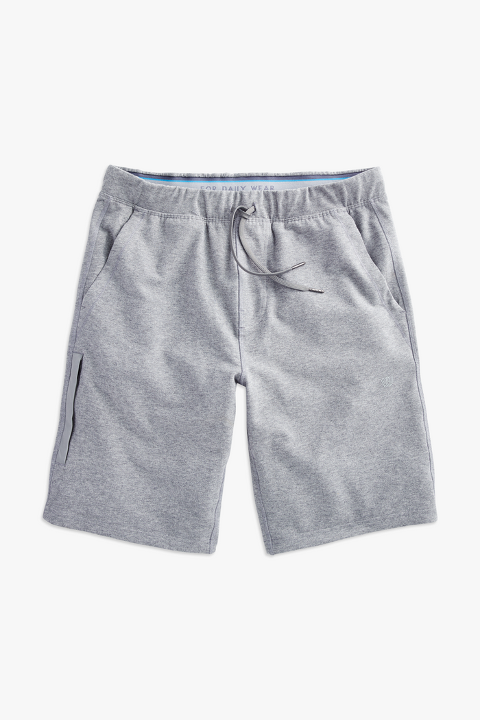 Grey Heather | Front view of Ace Sweatshort in Grey Heather