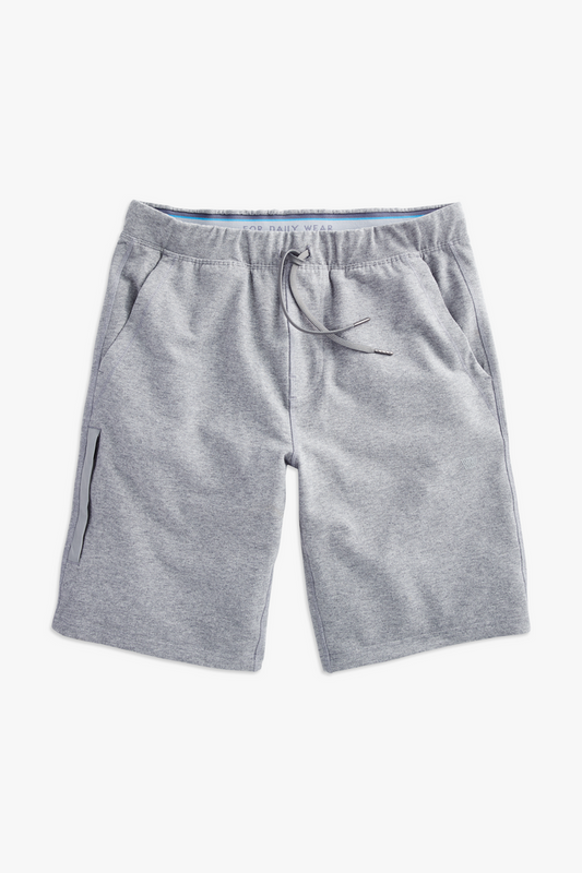 Grey Heather | Front view of Ace Sweatshort in Grey Heather