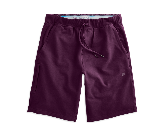 Mission Fig | Front view of Ace Sweatshort in Mission Fig