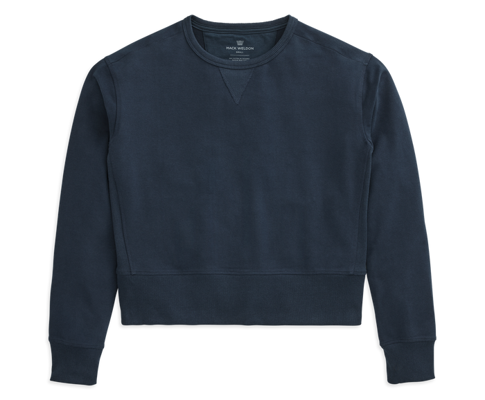 Total Eclipse Blue | Front view of Ace Women’s Crew Neck Sweatshirt in Total Eclipse Blue