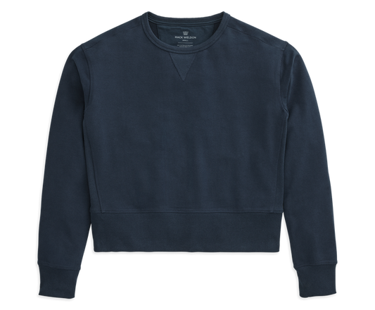 Total Eclipse Blue | Front view of Ace Women’s Crew Neck Sweatshirt in Total Eclipse Blue