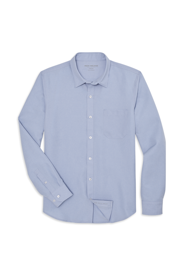 Blue Heron Heather | Front view of AIRFLEX Shirt in Blue Heron Heather