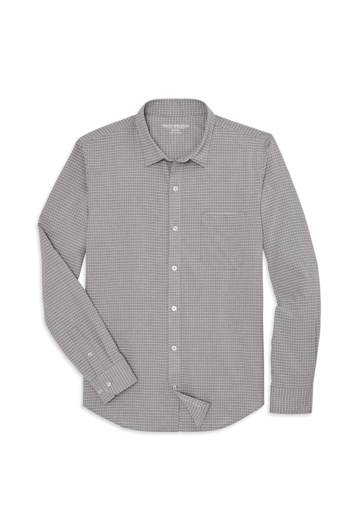 Monument Highland Check | Front view of AIRFLEX Shirt in Monument Highland Check