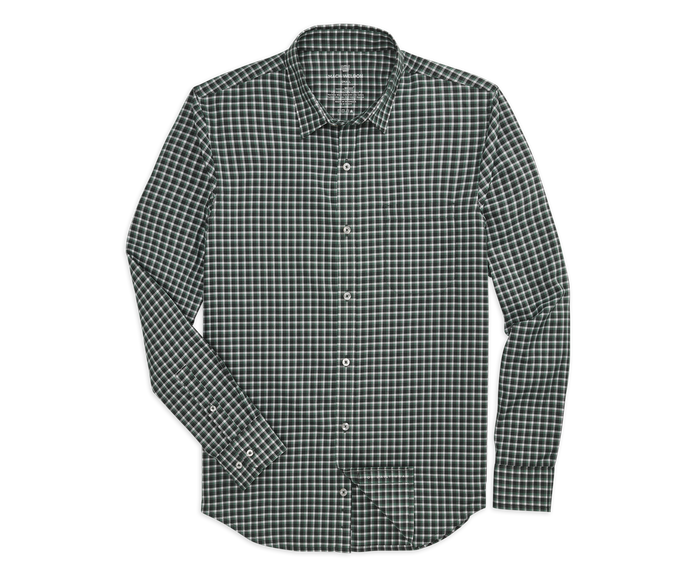 Tannenbaum Ginghemmed | Front view of AIRFLEX Shirt in Tannenbaum Ginghemmed