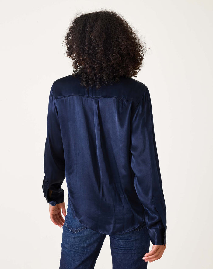 Alcott Satin Button Up Shirt