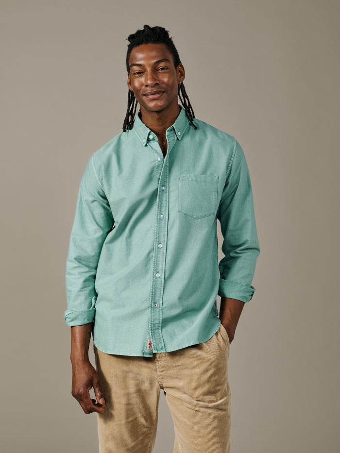 Aubin Light Green Aldridge Oxford Button Down Shirt | Oxford Shirt