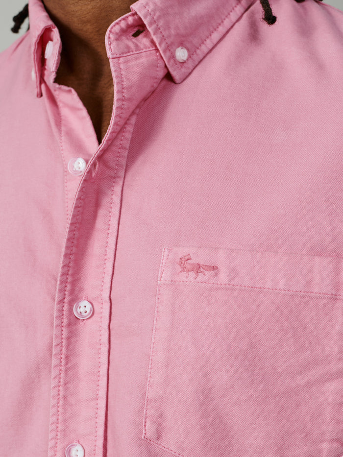 Aubin Peony Pink Aldridge Oxford Button Down Shirt | Oxford Shirt