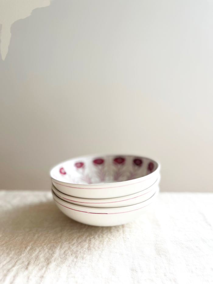Amethyst Daisy Soup Bowl