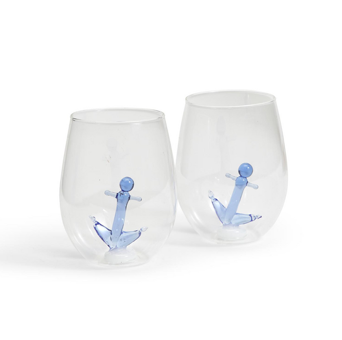 Anchors Stemless Wine Glass