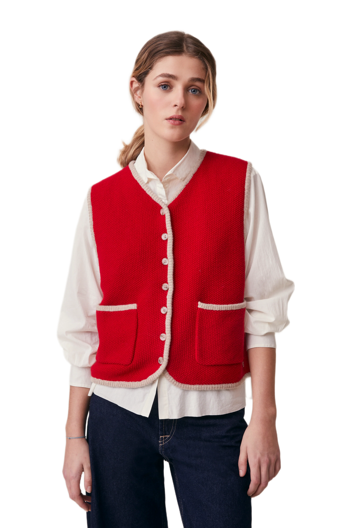 Angele Cardigan No. 232 - Theater Red