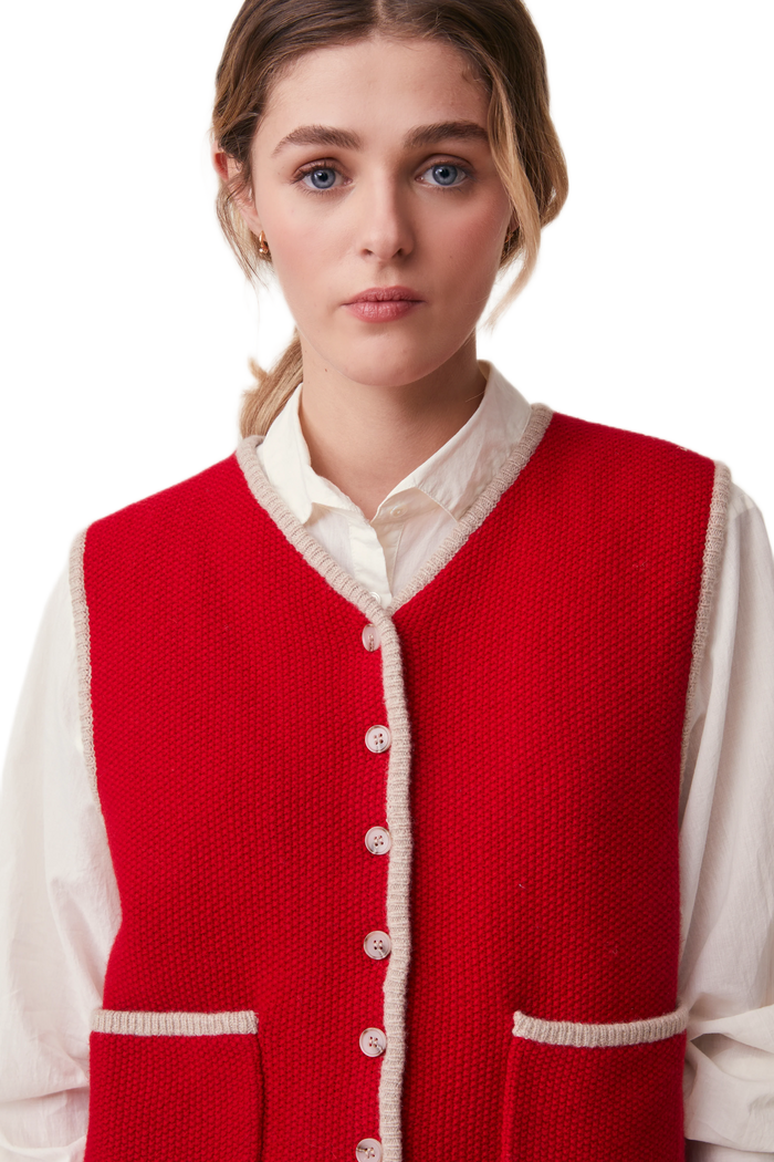 Angele Cardigan No. 232 - Theater Red