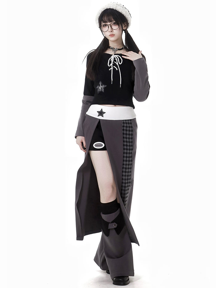 Antarctic Star Gray Knit Cardigan /Top / Skirt