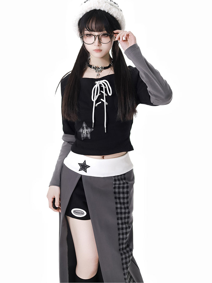 Antarctic Star Gray Knit Cardigan /Top / Skirt