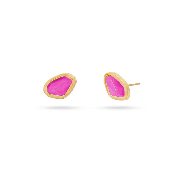 Aqua Clam Earrings