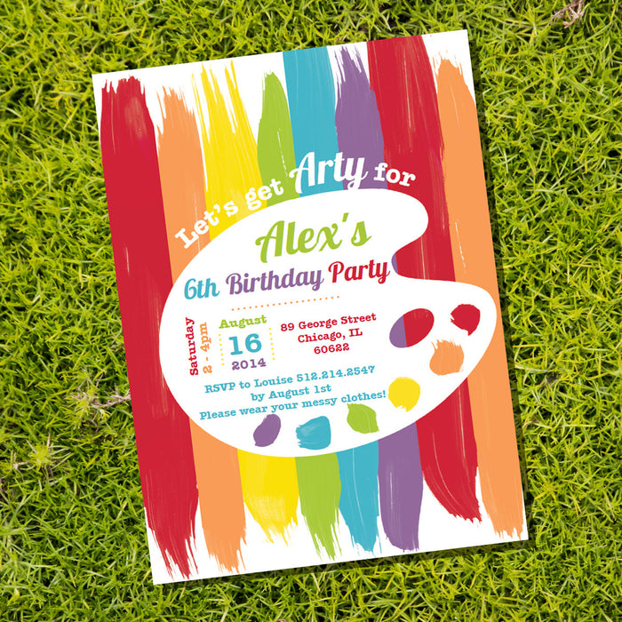 Art Party Invitation for a Boy or Girl