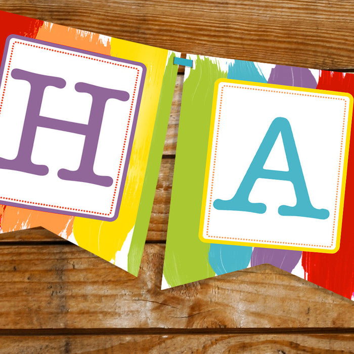 Art Party Birthday Banner