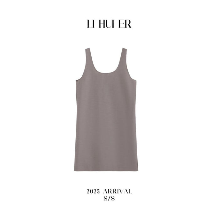 LiHuiEr Corona Coast French Style Sleeveless Dress for Women Summer Slimming Tank Top Dress image 3