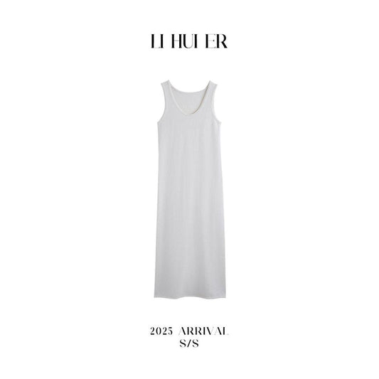 ASAYA6743 – Ivory Muse Knit Maxi Dress 🤍🖤