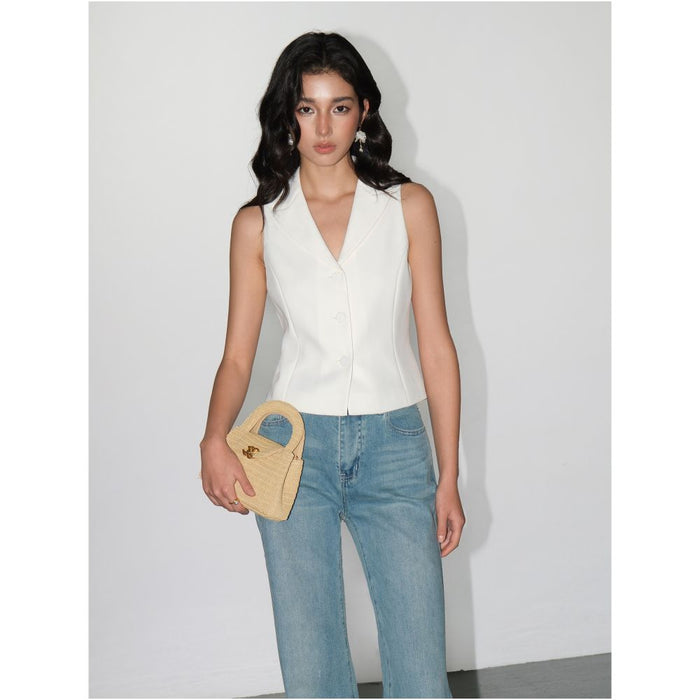 ASAYA6817 – Cloud Muse Tailored Vest ☁️🩵