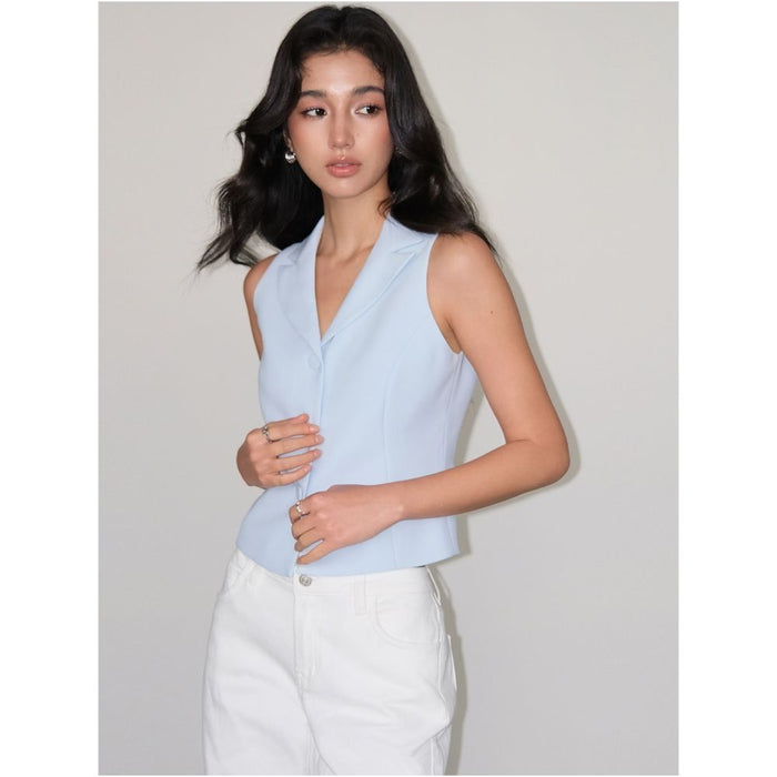 ASAYA6817 – Cloud Muse Tailored Vest ☁️🩵