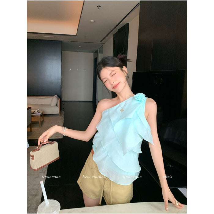Mint green off shoulder top second batch pre order for 15 days / S