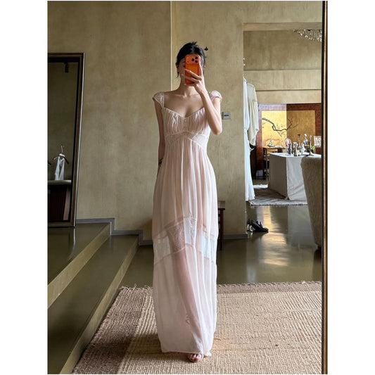 ASAYA7101 – Blush Whisper Lace Maxi Dress 🤍🌸