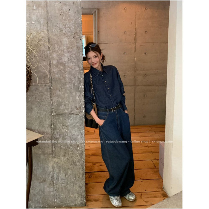 ASAYA7224 – Midnight Denim Ease Set 💙✨