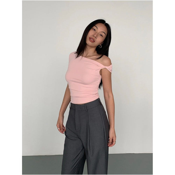 ASAYA7276 – Effortless Asymmetry Top ✨🤍