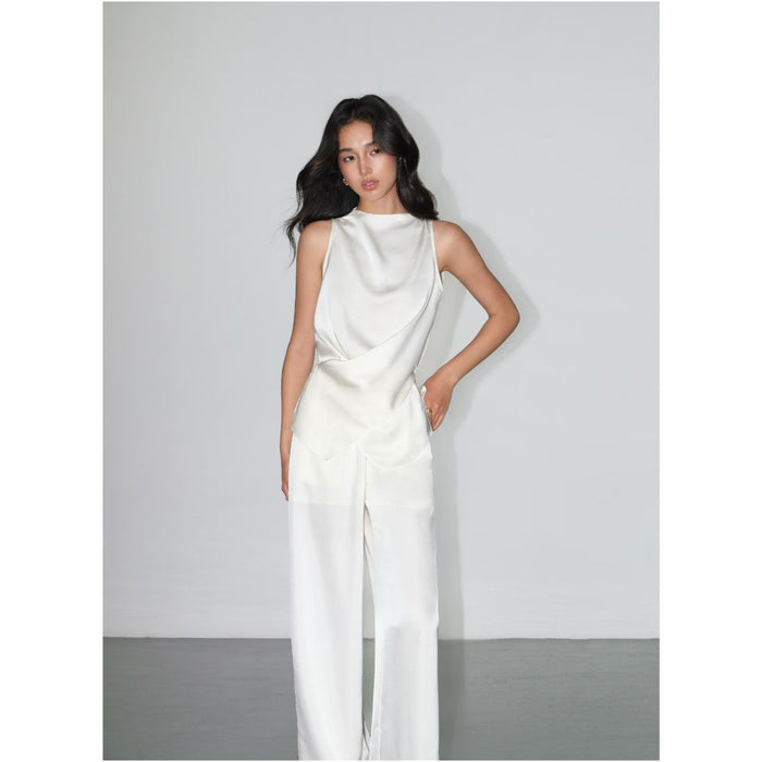 ASAYA7283 – Satin Drape Elegance Set ✨🤍🌙