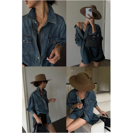 ASAYA7291 – Vintage Ease Denim Overshirt 💙✨
