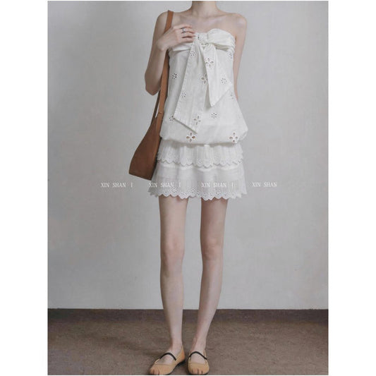 ASAYA7295 – Ivory Bloom Bow Set 🤍🎀
