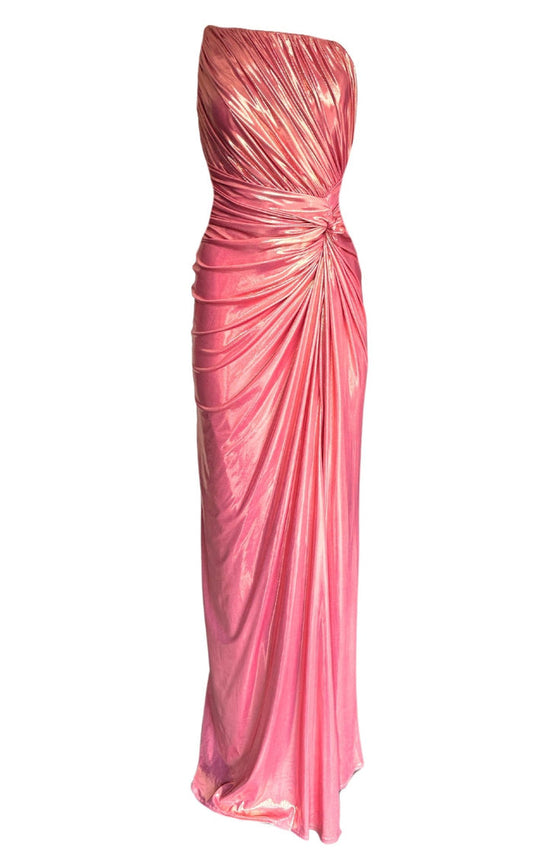 Cult Moda Pink Metallic Cocktail Prom Dress - Runway Catalog