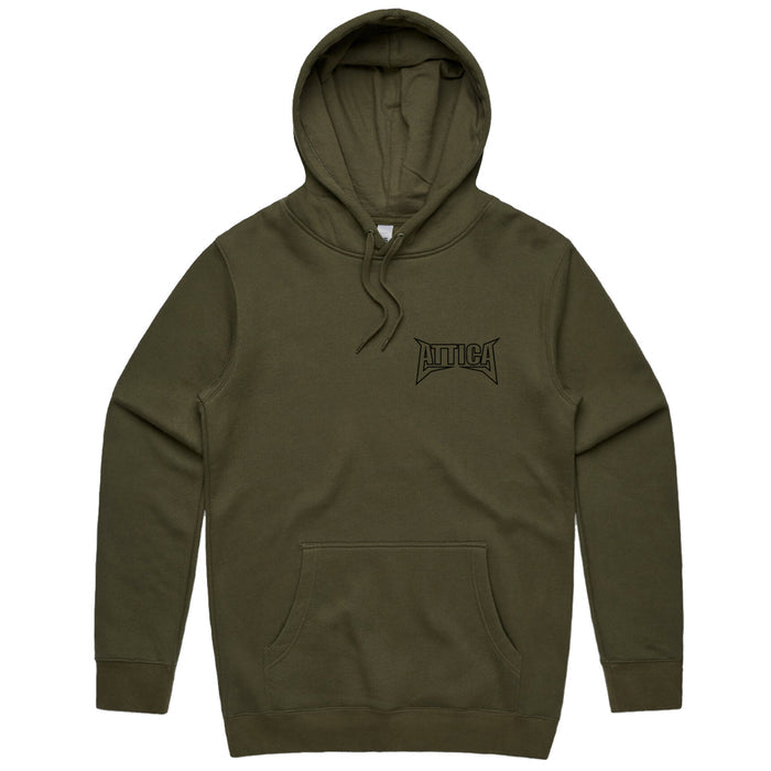 ATTICA 'MENTAL' Hooded Jumper - Army